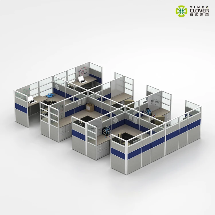L Shape 4-10 People Modular Modern Work Station Desk Office Furniture