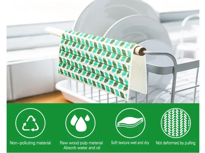 Swedish Cellulose Sponge Dish Clothes Absorbent Kitchen Cleaning