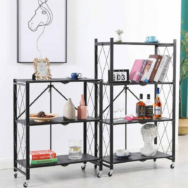 Foldable Multi-functional Multi Layer Steel Shelves Kitchen Restaurant ...