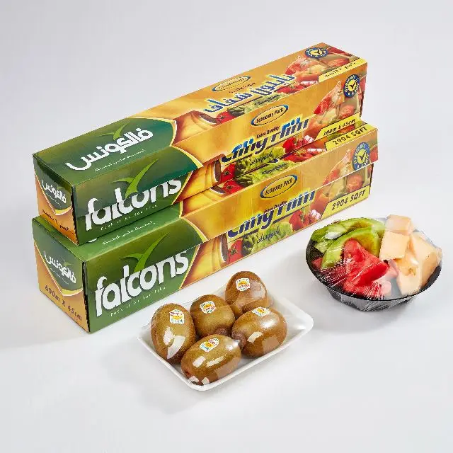 CLING FILM FOOD GRADE PVC TRANSPARENT SAFETY FOOD WRAP  CUSTOMIZED SIZE LOGO BOX PACKING EASY PACKING FAST JUMBO