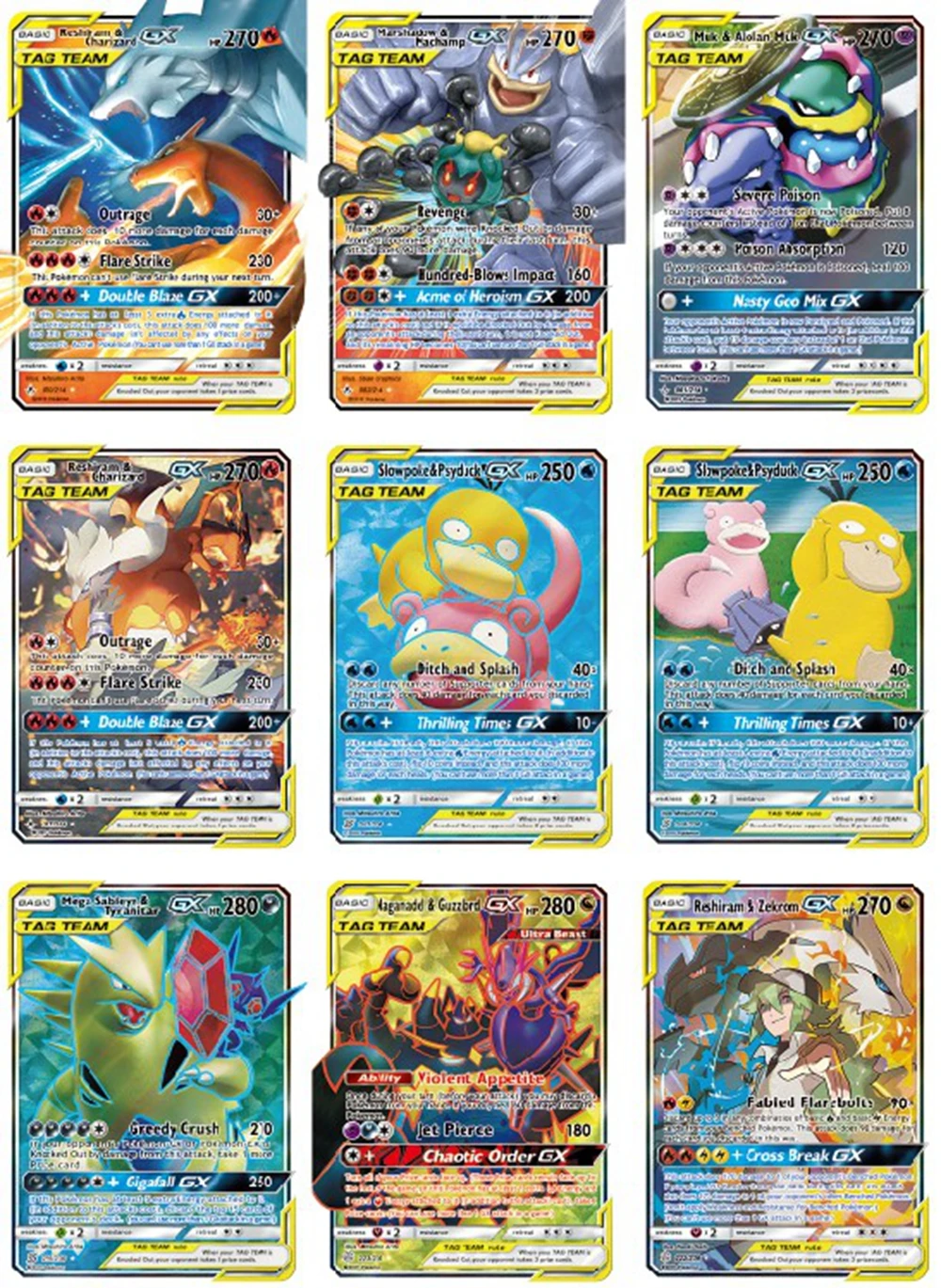 pokemon tcg all gx cards 5 Ultra Rare Card Lot - V, Gx, ex, Assorted Variety Pokemon TCG Sun And Moon