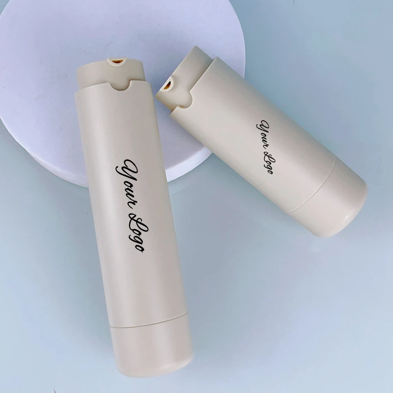 Round Vacuum Left Right Lock Foundation Serum Airless Pump Bottle 15ml 30ml 50ml Rotating Twist Cosmetics Skincare