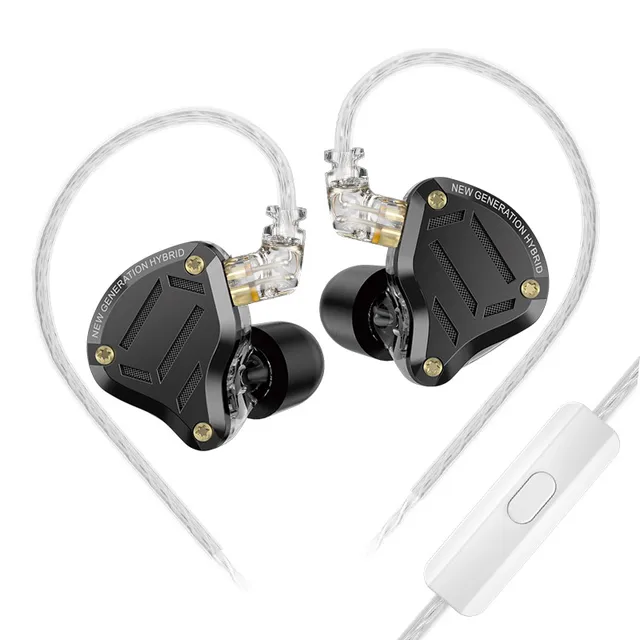 KZ ZS10 Pro 2 Metal Music Earphone HIFI In-Ear Earbud 4-Level Tuning Switch Headphone Sport Monitor Noise Reduction Headset