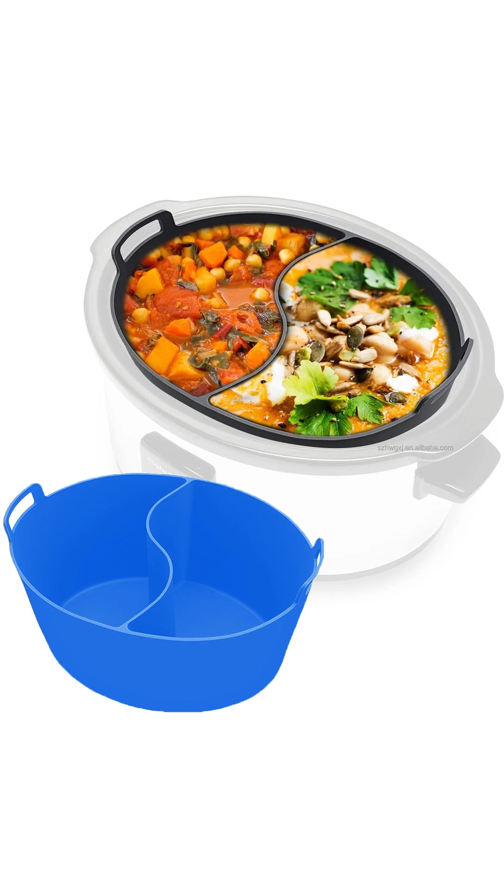 2023 New Silicone Slow Cooker Liner Slow Cooker Divider Liner For 6