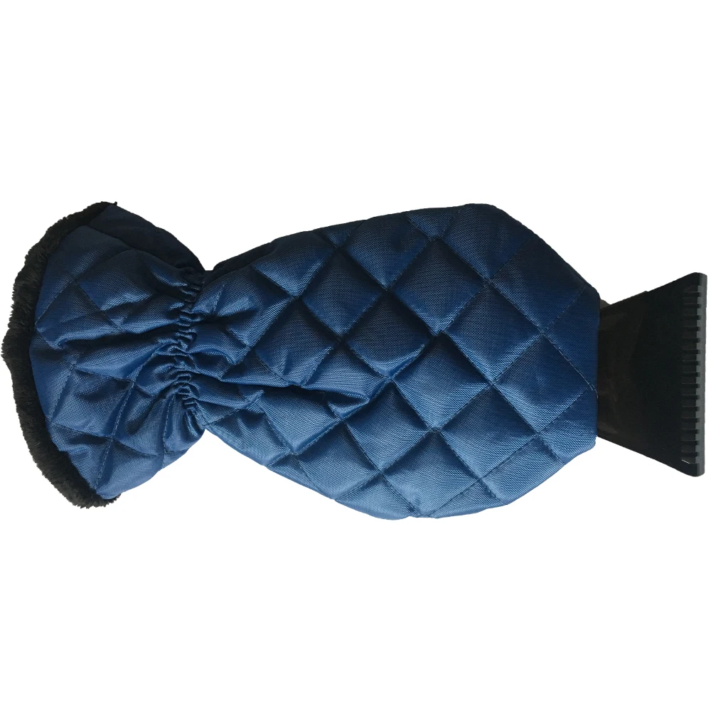 4G-kitty Ice Scraper Mitt Windshield Snow Scrapers with Waterproof Snow Remover Glove Lined of Thick Fleece Black 