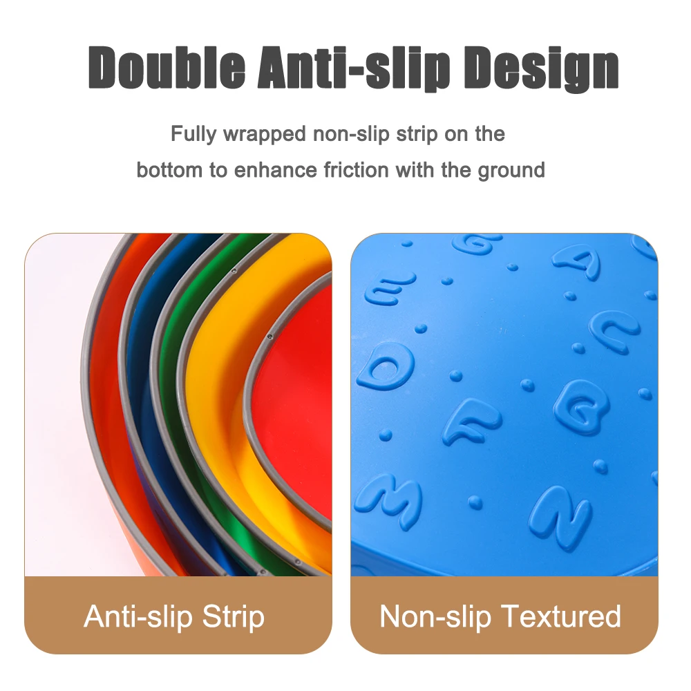 5Pcs Non-Slip Plastic Balance Stepping Stones for Kids,Toddler Indoor Step Stones Sensory Training Toys,Kids Stepping Stones