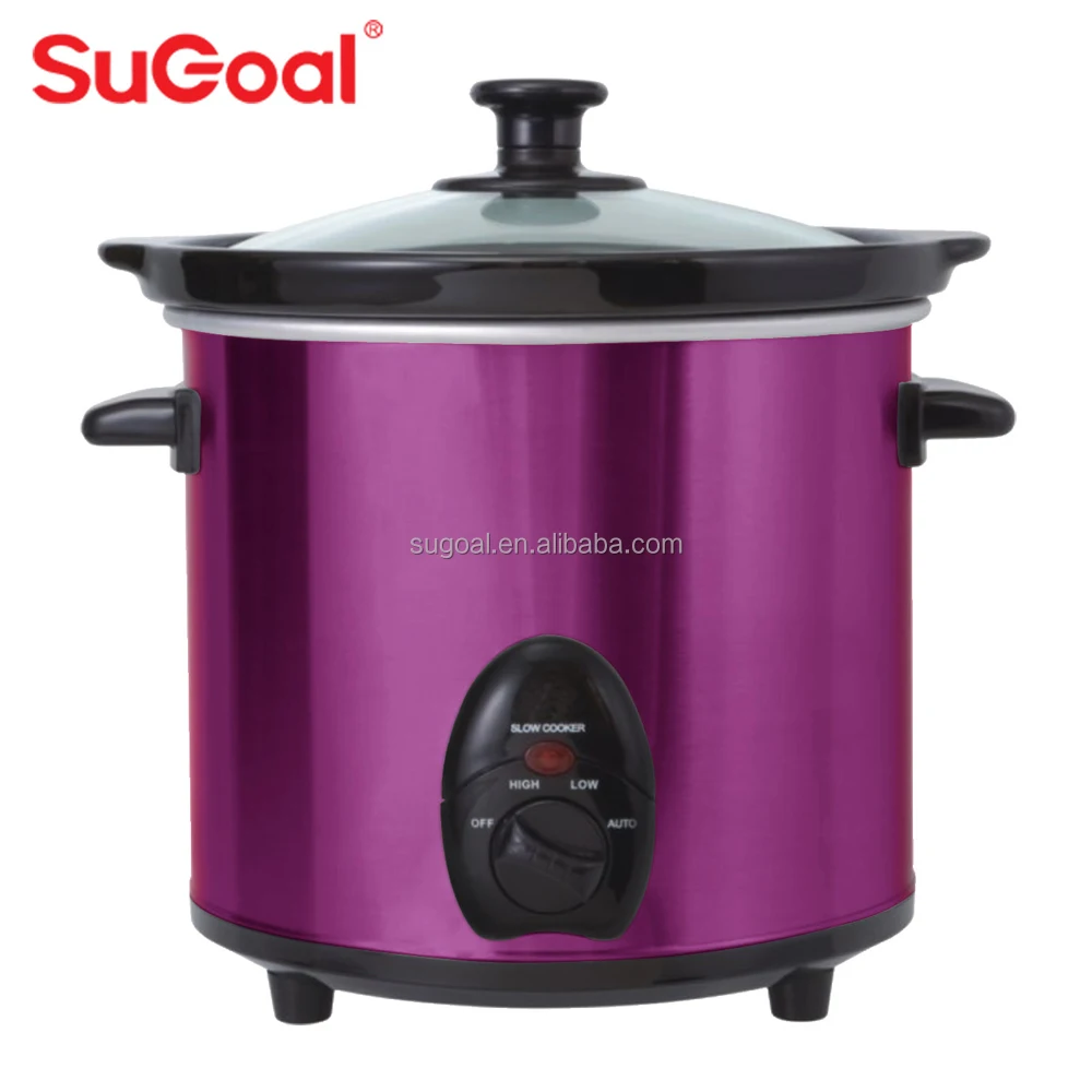 Portable 7 Quart Programmable Slow Cooker with Three Temperature