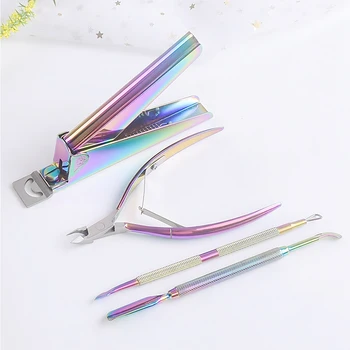 Professional Manicure Tools Stainless Steel Nail Care Kit Nail Tips Cutter Clippers Cuticle Pusher Remover Set