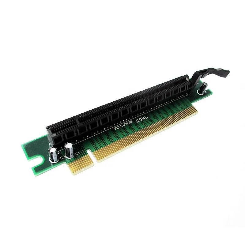 Pci-e Pci Express X16 To X16 90 Degree Right Angle Riser Card For 1u 2u Pc  - Buy Pcie X16 To Pcie X16,Pci Express Slot Adapter,Pcie X16 Adapter  Product on 