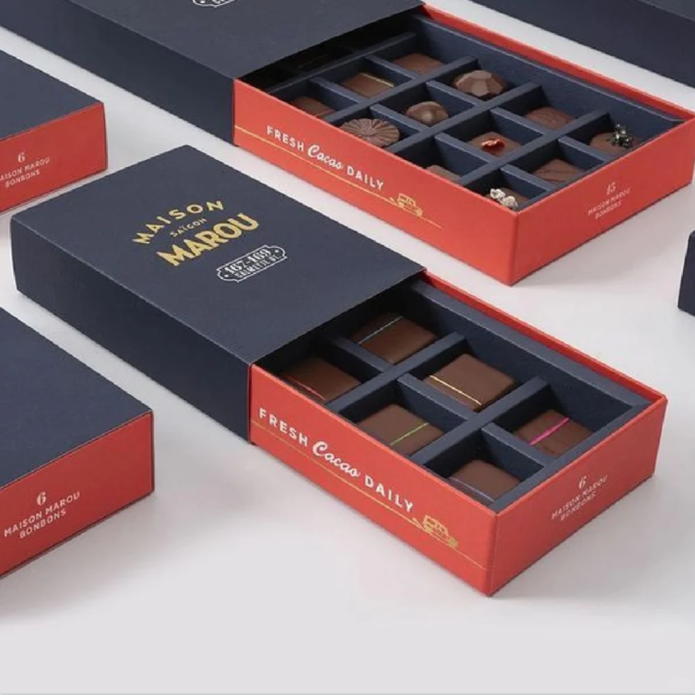 Luxury Chocolate Candy Box Chocolate Box Manufacturer Rigid Hardboard Chocolate Gift Packing Box