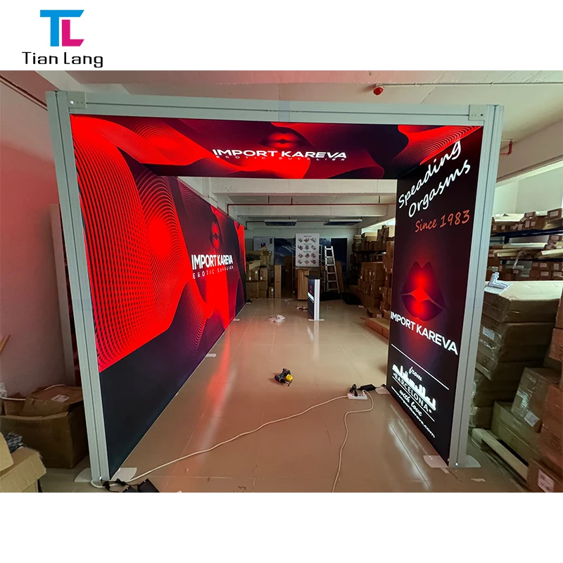 天朗 展示用照明 展示スタンドブース 10x20 ポータブルトレードショー用ブース 折りたたみ式ブース 表示