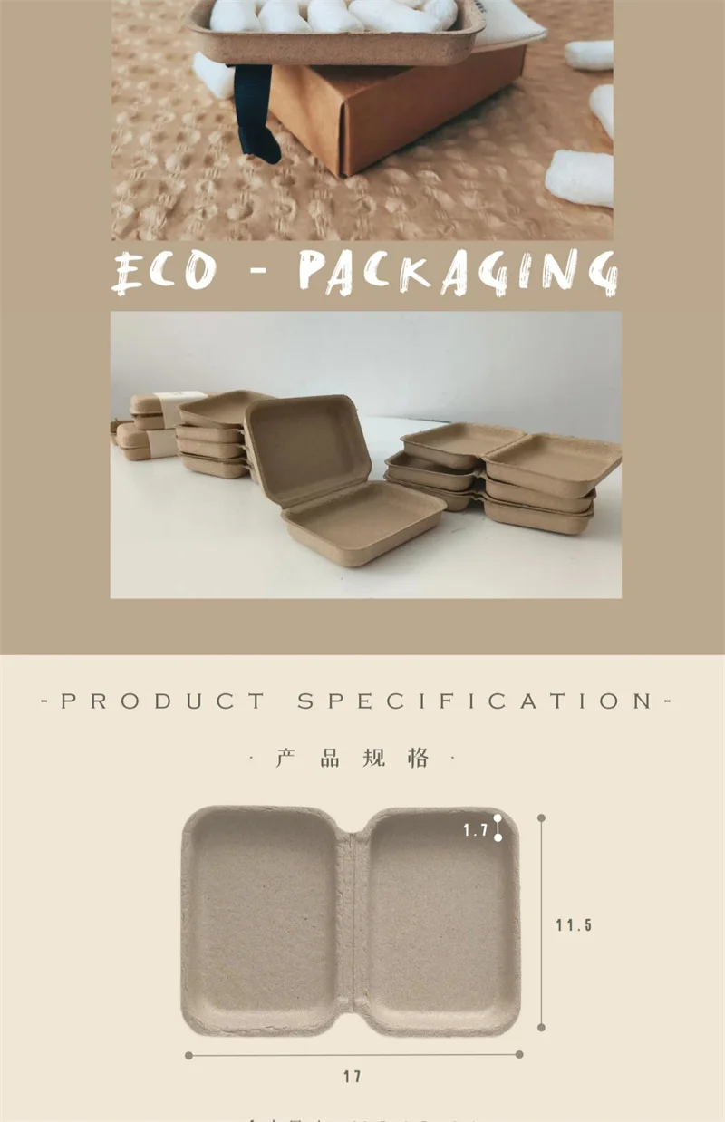 BonitoPak Biodegradable Paper Pulp Molded Recycled Soap Clamshell Box ...