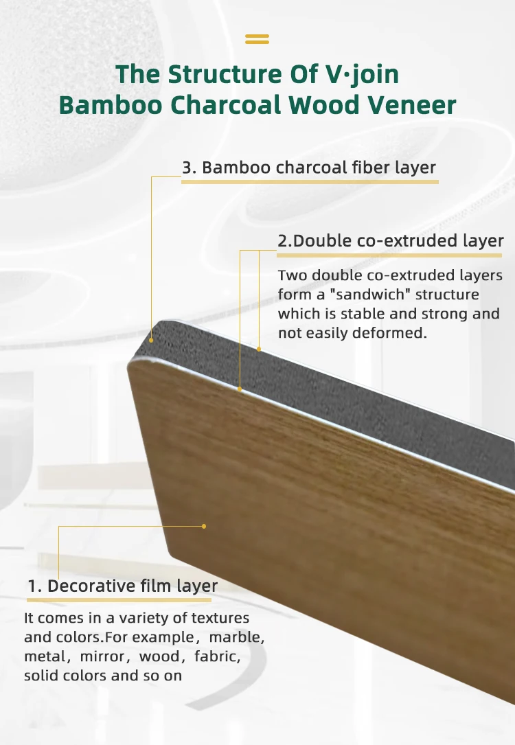 8mm Bamboo Wood Fiber Wall Panels - Eco-Friendly & Stylish