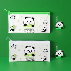 Panda Print Multi-Purpose Organizer - Pencil Case for Students, Toy Storage & Cosmetic Organizer with Name Tag