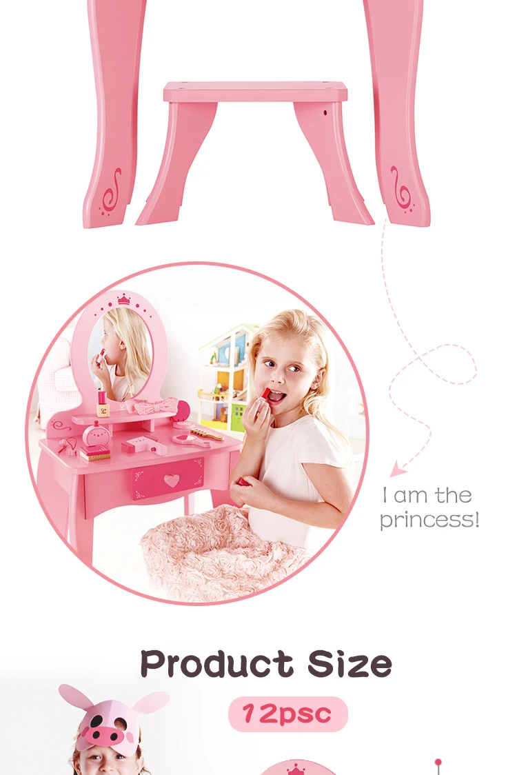 Wooden Dressing Table Children Fashion Toys Children's Pretend Makeup