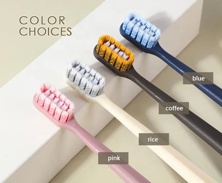 New Style High Density Big Hair Tufts Toothbrush with Soft Spiral Bristles and Medium