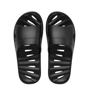Couple's Trendy Hollow Style Open Toe Indoor Home for Slippers with Comfortable EVA Outsole Anti-Slip Design for Summer