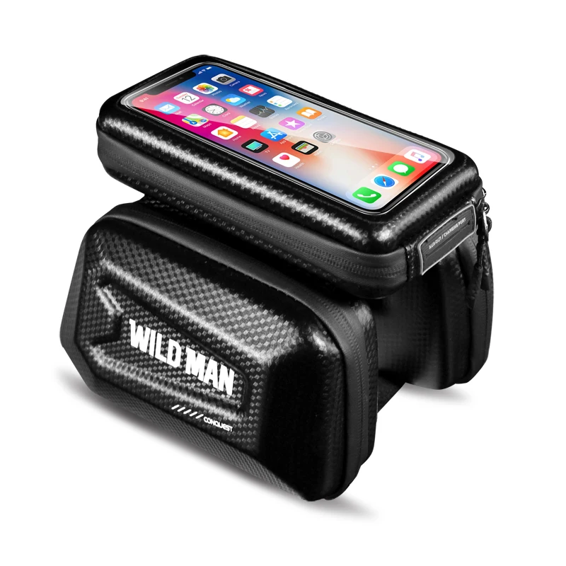 Waterproof Hard Shell Bicycle Front Frame Bag New Image Touch Screen Bike Top Tube Storage Organizer Cycling Accessories