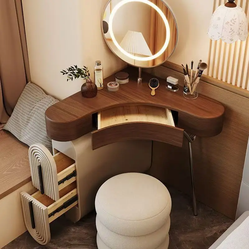 corner dressing table design Modern Extendable Solid Wood Lighted Color:BLKPA créateur français Yuxingfu Kentucky Derby Dresses Table ideas 90° design optimizes corner