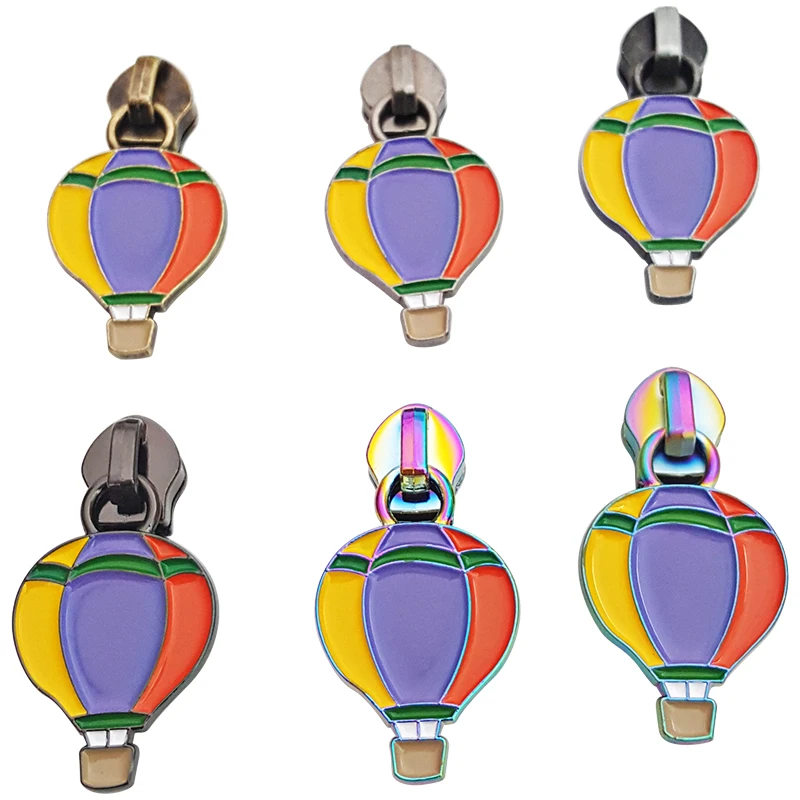 Colorful Enamel Embossed Zipper Puller Logo Personalized Custom Zip Pull Enamel Zipper Slider