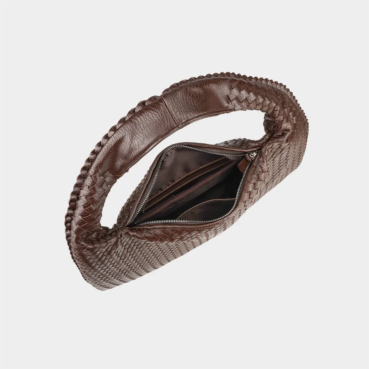 Handmade Woven Women’s Large Shoulder Bag Vintage Bohemian Summer European American Fashion High-End Trendy Dumpling Bag Pu