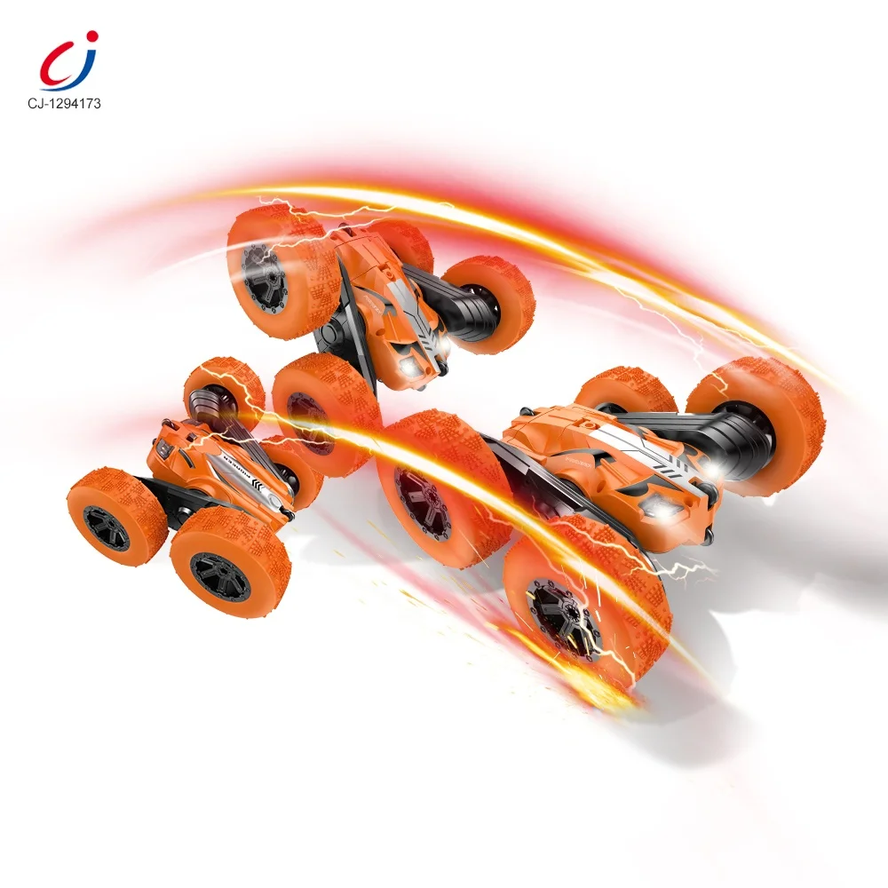 Chengji Juguetes Remote Control Double Side Stunt High Speed Rc Stunt Vehicle Car 360 Spin Electric Kids Double Roll Stunt Car