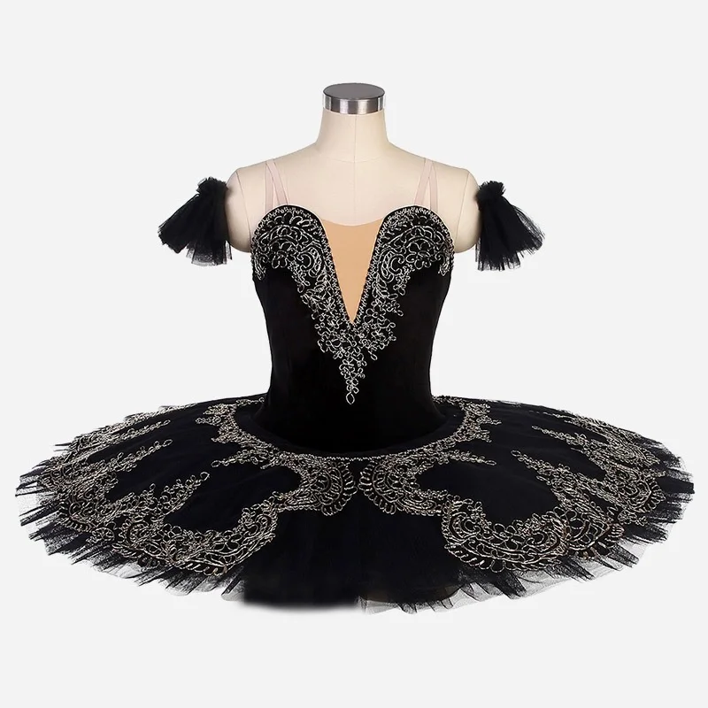 Women Black Ballet Tutu Dress Girls Professional Tutu Skirts Adult Ballet  Performance Tutu Ballet Dance Costumes