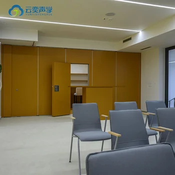 Conference room movable partition temporary wall divider aluminum frame soundproof moving wall foldable sliding partition system