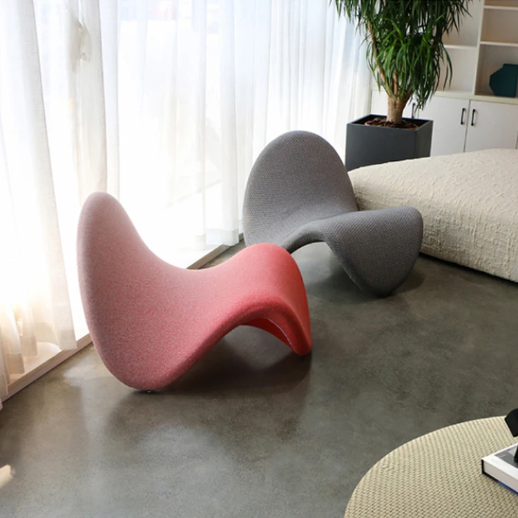 Modern Designs Sherpa Tongue Chair S Shaped Creative Leisure Chair