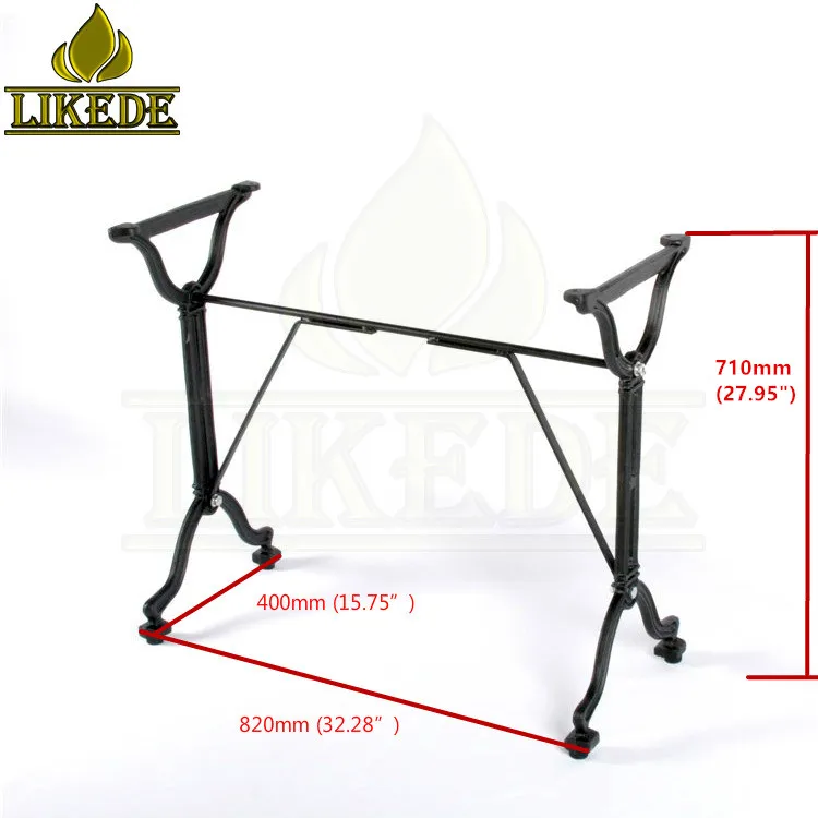 Classic Cross Legs Cast Iron Furniture Table Base & Frame Double Design Living Room Workshop Laundry Hospital Home Office Use