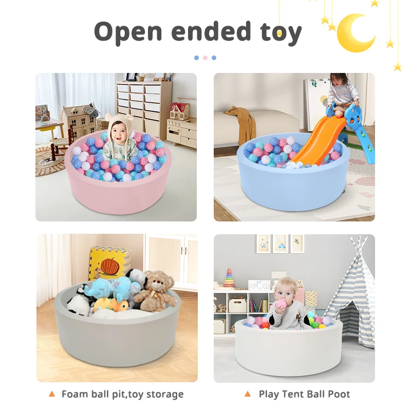 High Density Foam Ball Pits Customized Compressed Foam Ball Pit Funny Round Pit Kids Playing Soft Ball Pool