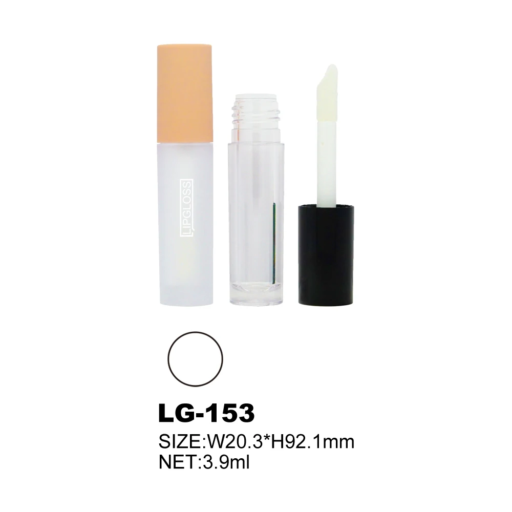 Wholesale custom empty white lipgloss packaging luxury liquid lipstick packaging lip gloss containers tube with big brush