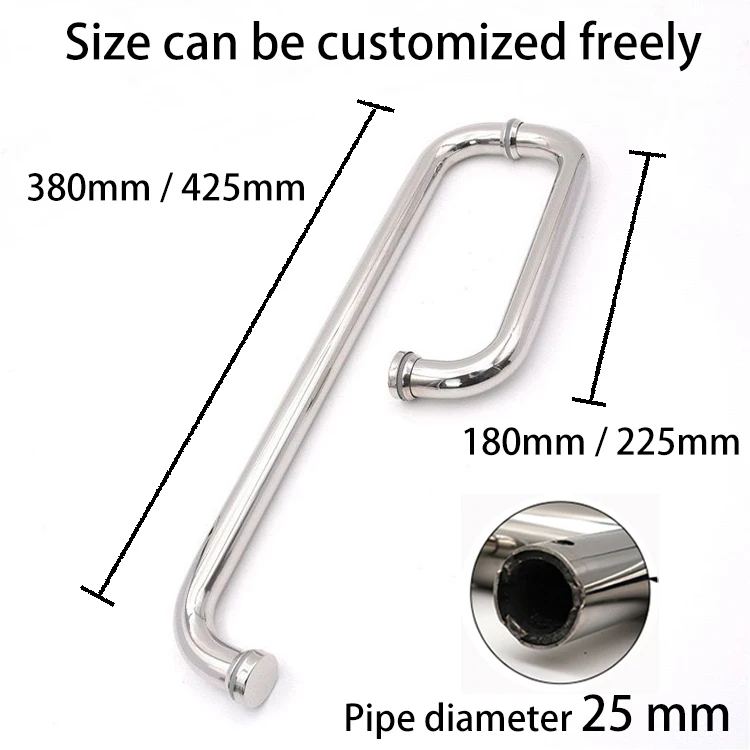 Producers Hardware 304 Stainless Steel Push Pull Shower Room Sliding Glass Door Handle
