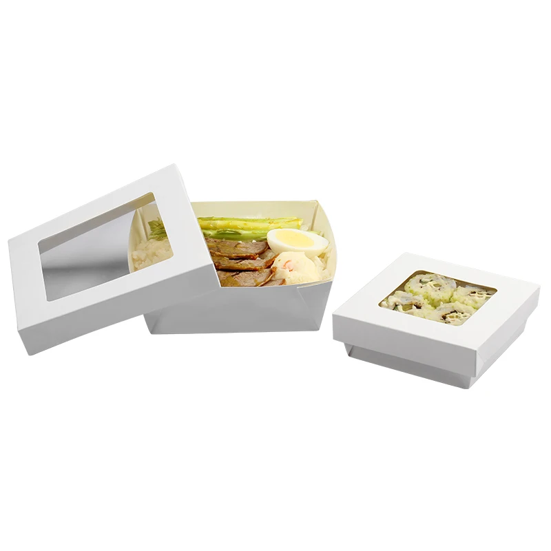 Hot Sale Customized Oil Resistant Cardboard Food Packing Paper Cover Box for Takeaway factory