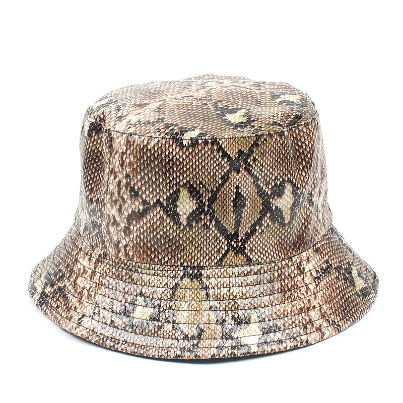 snakeskin bucket hat