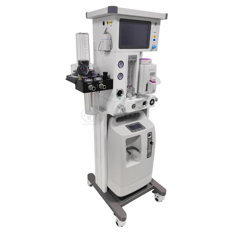 SY-W074 Intergrated Veterinary Anesthesia Machine With Built-in Turbine Ventilator Advanced Anesthesia Machine Cart Type