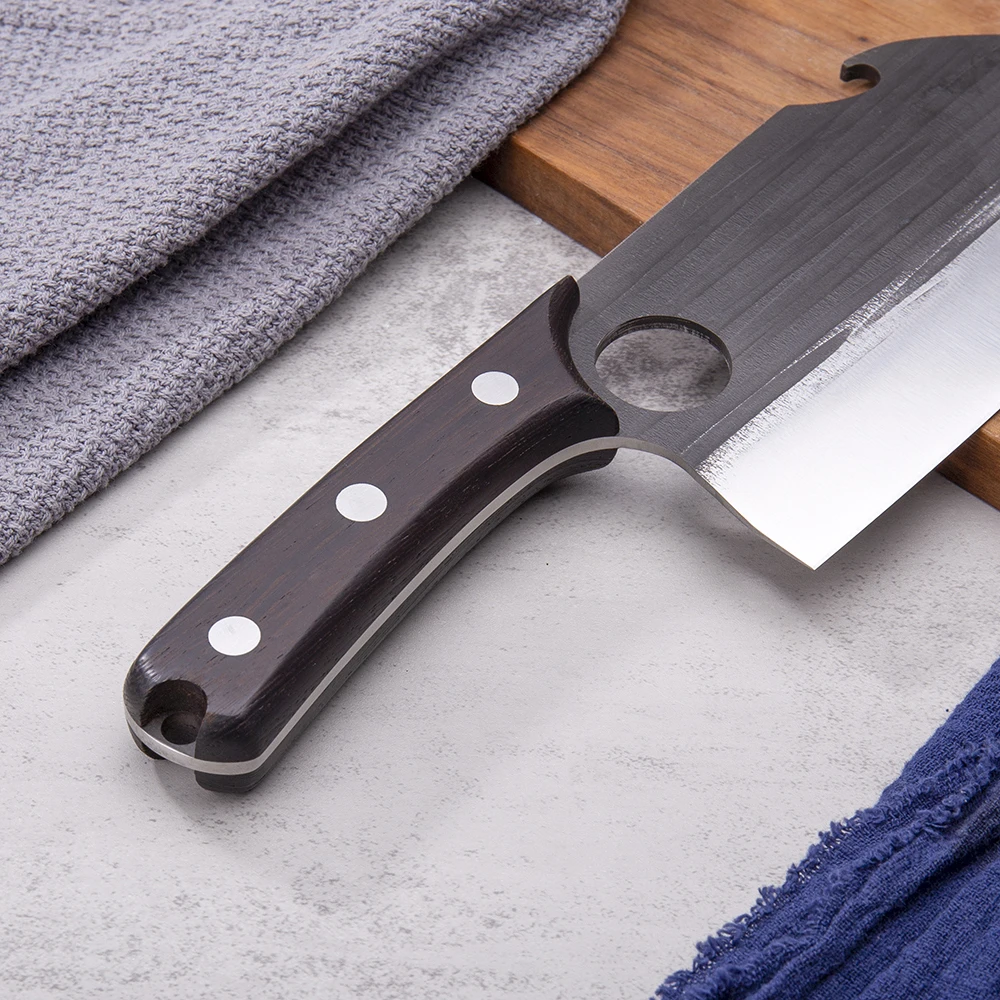 SHANGDAO 7" Deba-Messer, handgeschmiedetes Hackmesser zum Fleischschneiden, japanisches Wikinger-Küchenmesser mit Scheide_voghion.com