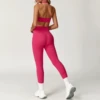 Set di leggings in vita doppio con reggiseno all'americana