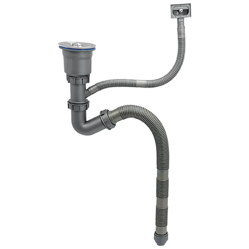 Modern High Quality Single Stainless Cup Sink Drainer for Kitchen Sink Drain Pipe Wash Basin Waste Drain Wholesale Product