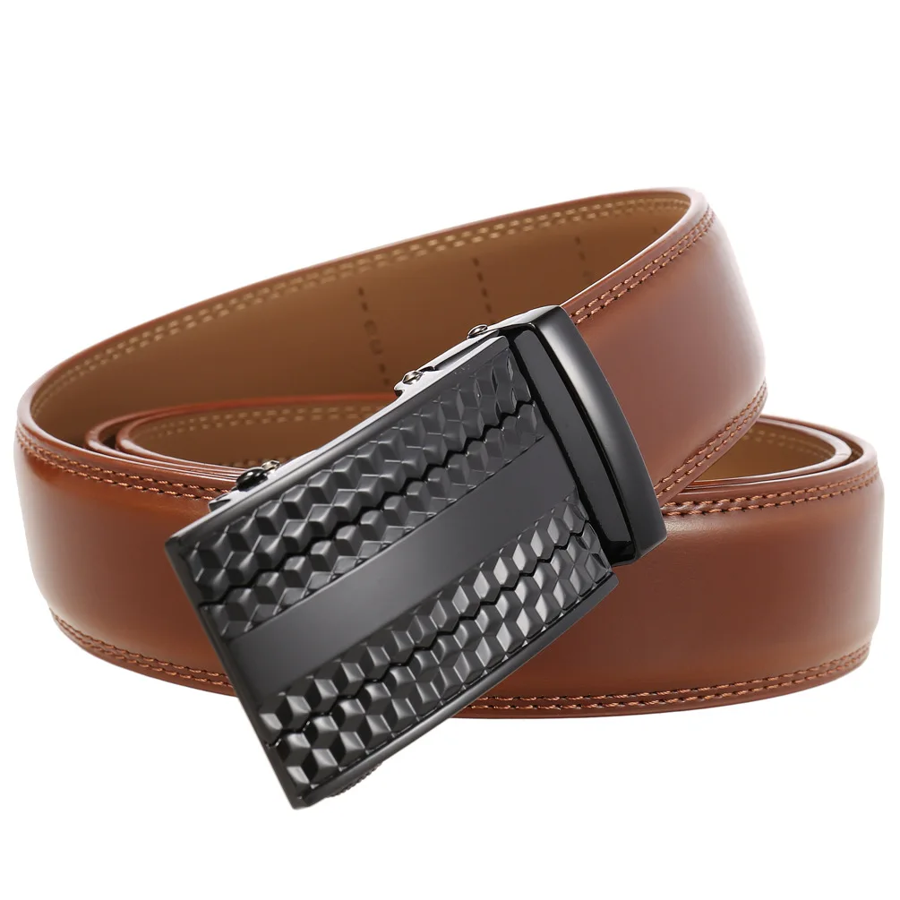 Fashion Split Leather Leisure Belt For Men Automatic Buckle Business Belts