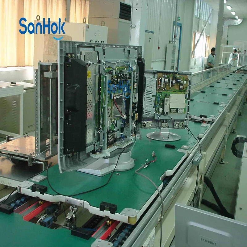 1 Year Warranty Automatic Tooling Board Chain Conveyor 65 Inches LED TV Assembly Line With PLC Control System