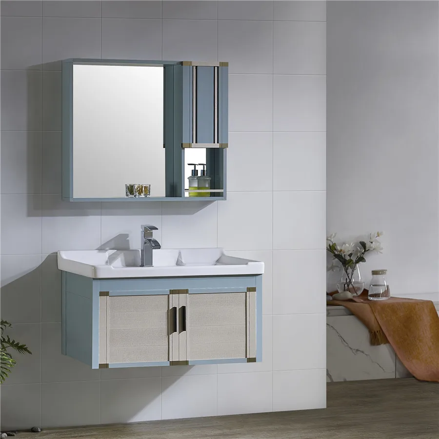 Modern Blue White Bathroom Vanity With Single Sink Mirror Buy White Bathroom Vanity Modern White Bathroom Vanity Antique White Bathroom Vanities Product On Alibaba Com