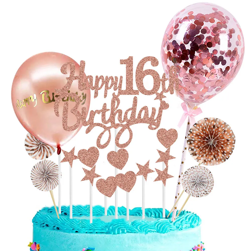 Deco Gâteau Anniversaire Décoration De Gâteau D'anniversaire « Happy  Birthday » Avec Nom Personnalisé Et Numéro De Mariage, Décoration De Fête D' anniversaire, Cadeau Déco Gâteau Anniversaire Facile, image size:1000x1000