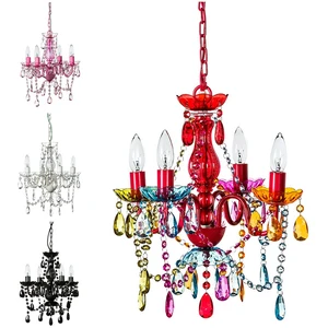 Factory Direct Price 4 Arms Colored Acrylic Chandelier Muti-color Pendant Light NS-120262M