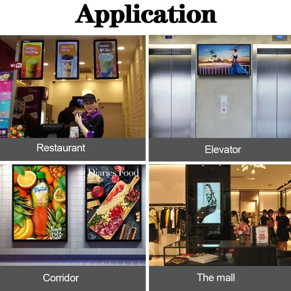 VETO 27 Inch Android Wall Hanging Mounted LCD Indoor Advertising Video Display for Shopping Mall Retail Store Window Hotel