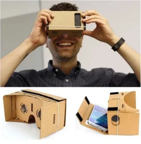Customizable 3D Virtual Reality VR Glasses Cardboard Headset for Smartphones Made From Durable Paper Material