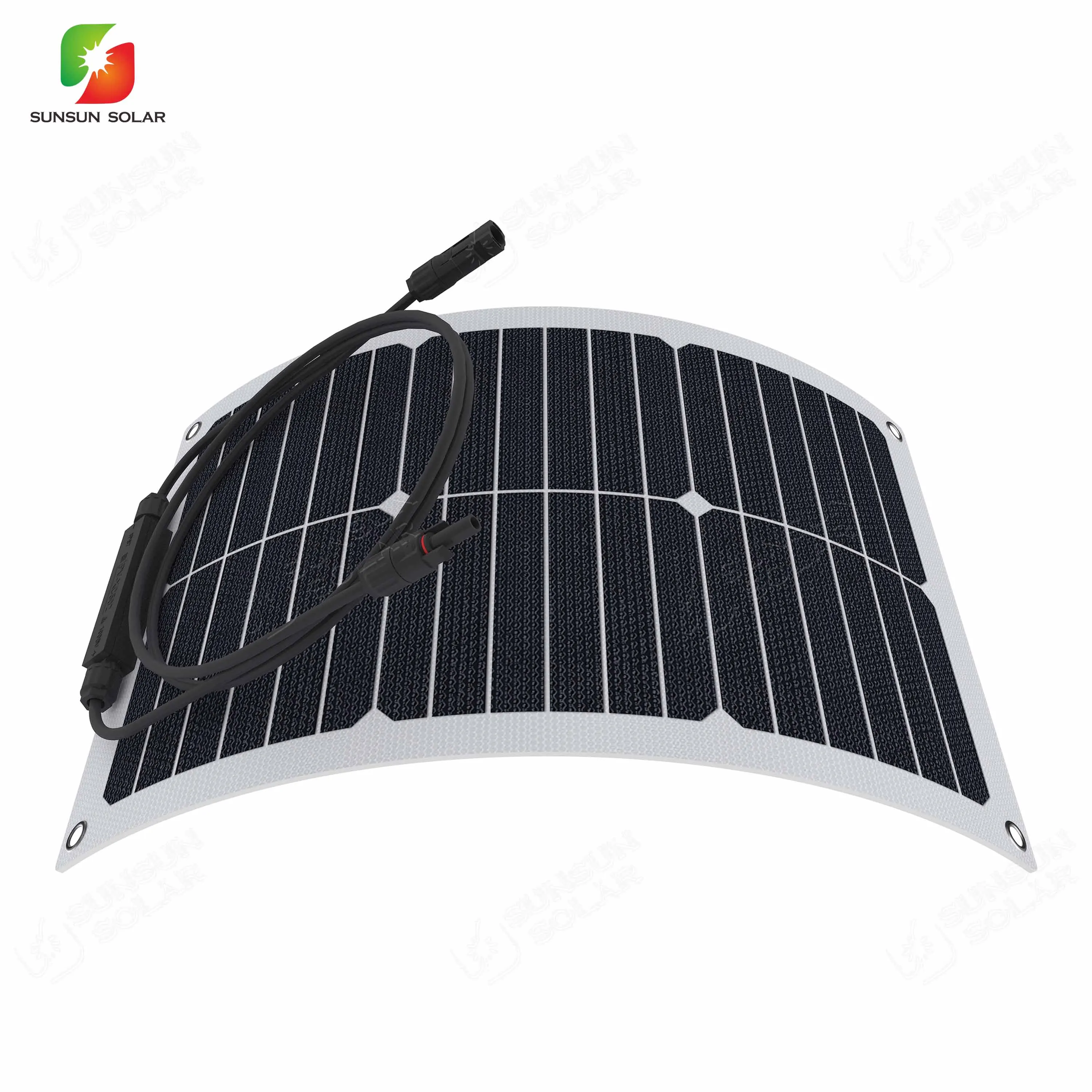 Полугибкие солнечные панели ETFE/PET OEM/ODM для морских фургонов, 20 Вт