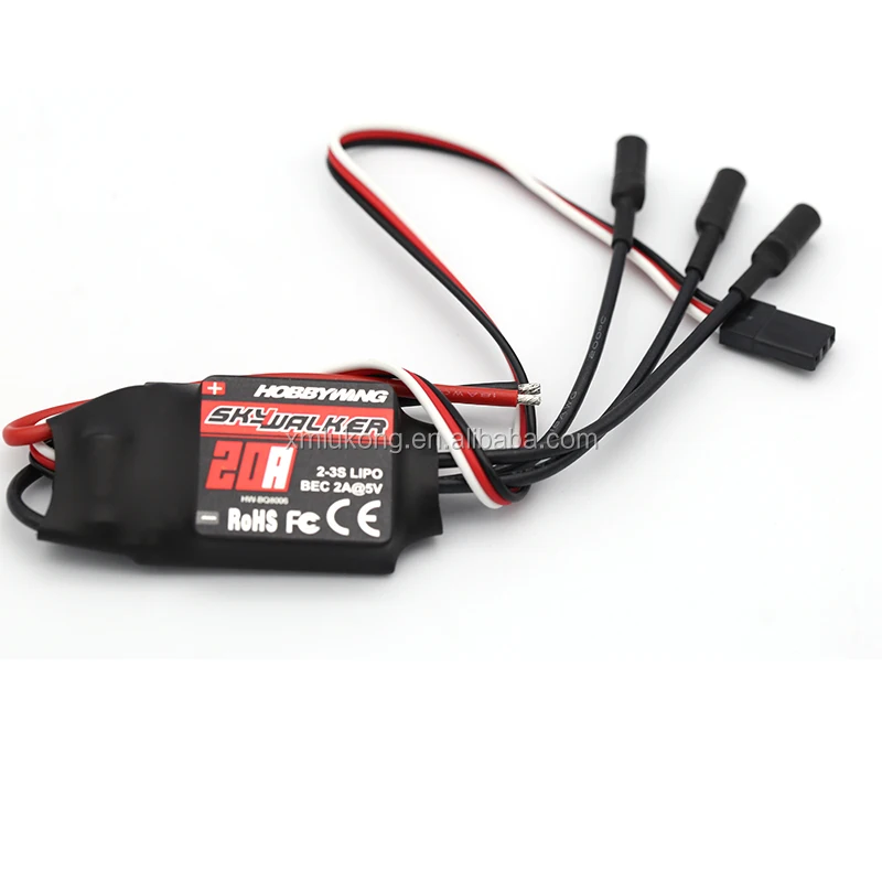Hobbywing SkyWalker 20A бесщеточный ESC 2-3S Lipo для радиоуправляемого самолета мультикоптера