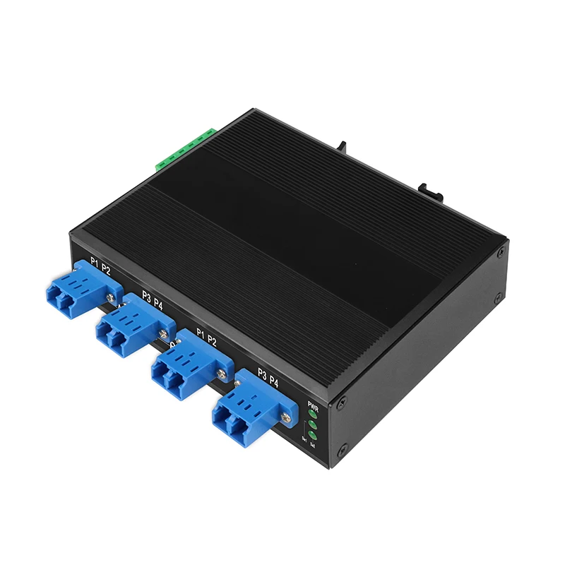 Channel 4 Optical Fiber Bypass Port Industrial Switches for network traffic forwarding