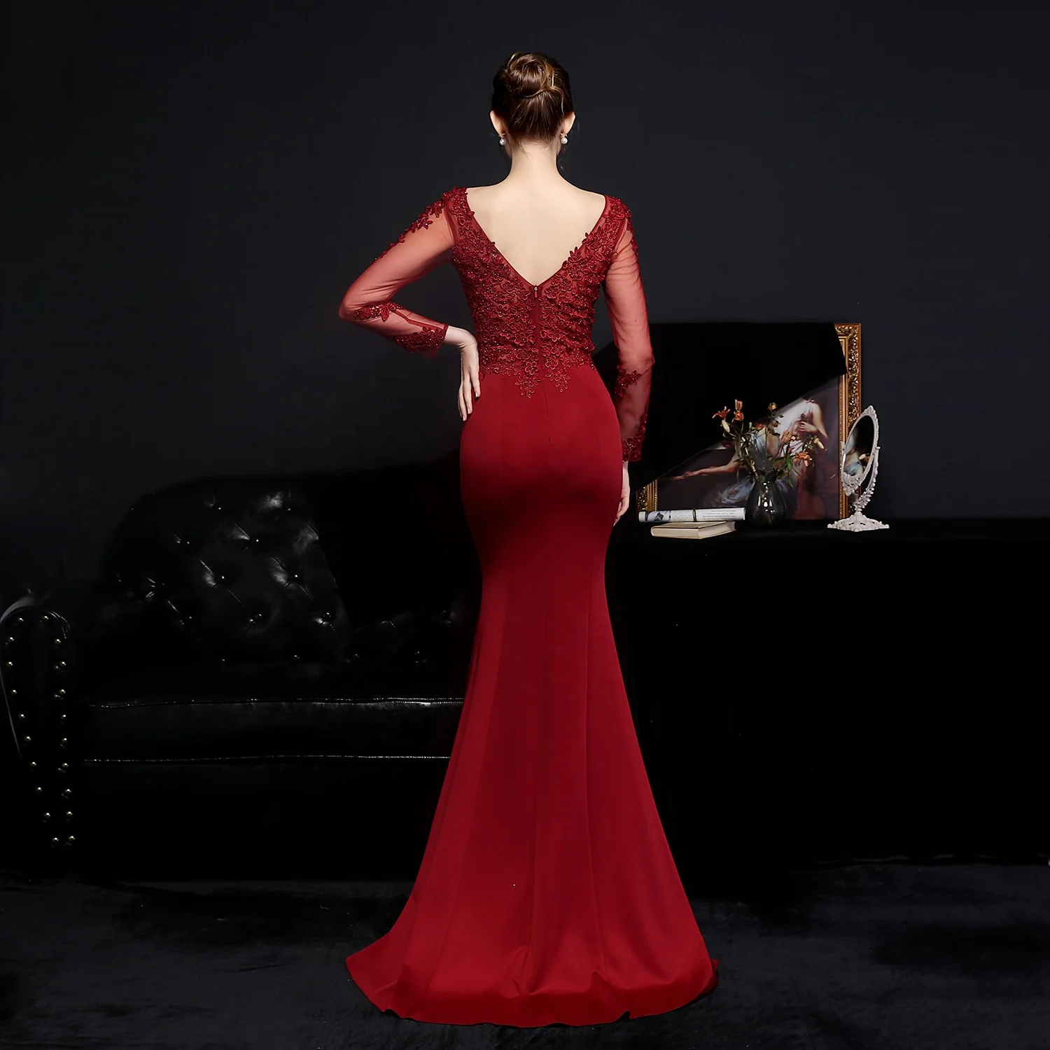 2024 New Arrival Bridesmaid Dresses Long High Quality Wedding Dress for  Bridesmaid Wine Red Bridesmaid Dresses